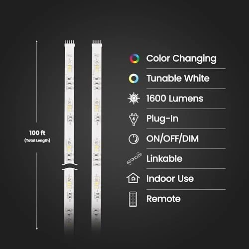 Chasing & Tunable White LED Tape Light — LED Strip Lights, Feit Electric
