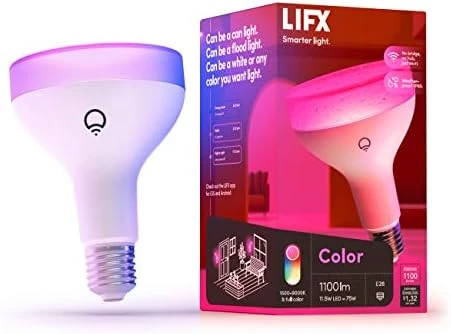 Color 1100 Lumens BR30 Wi-Fi Smart LED Light Bulb — Smart Light Bulb, LIFX
