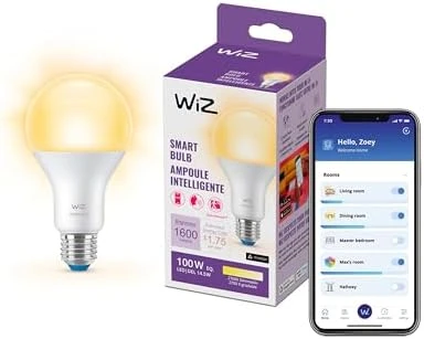 Connected 100W A19 LED Smart Light Bulbs Tunable White 3-Pack — Smart Light Bulb, WiZ Connected