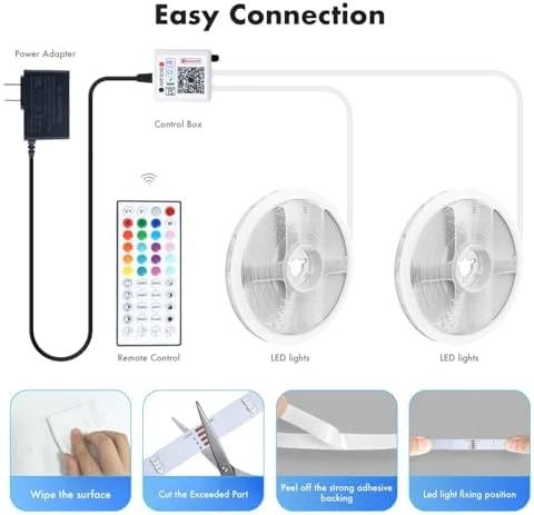 Double Row RGB Strip Lights 100FT — LED Strip Lights, RITOAO