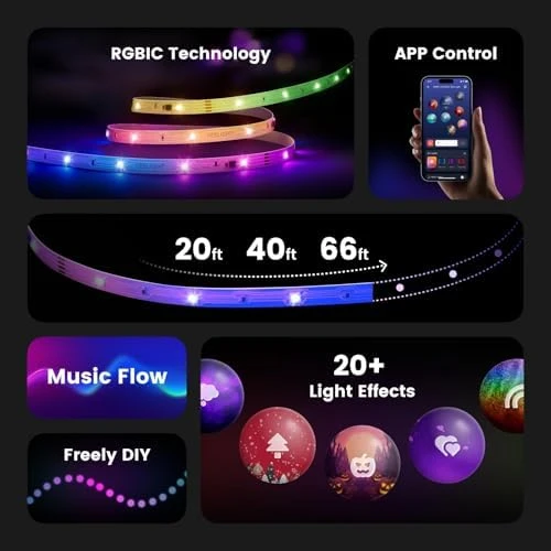 LED Strip Lights 66FT with 360 LEDs & Music Sync — LED Strip Lights, Yeelight