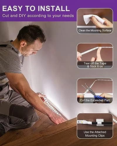 LED Strip Lights, Cool White 5000K, 16.4ft High Density — LED Strip Lights, HitLights