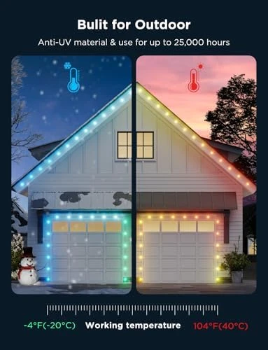 Outdoor LED Strip Lights 50FT with 65 Scene Modes — LED Strip Lights, Govee