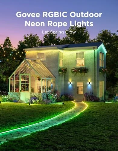 Outdoor Neon Rope Lights, 32.8ft RGBIC IP67 — LED Strip Lights, Govee