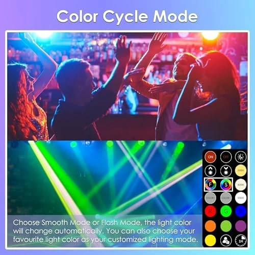PAR20 LED Bulbs Color Changing with Remote Control — Smart Light Bulb, FTL