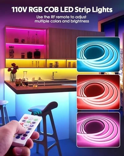 RGB COB LED Strip Light with Remote — LED Strip Lights, Samsion