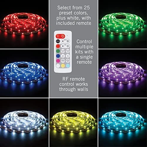 RibbonFlex Home 24V RGB+W Hardwire LED Strip Light Kit, Multicolor, 16 ft — LED Strip Lights, Armacost Lighting