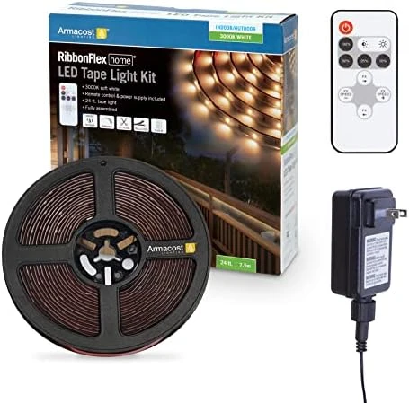 RibbonFlex Home 24V RGB+W Hardwire LED Strip Light Kit, Multicolor, 16 ft — LED Strip Lights, Armacost Lighting