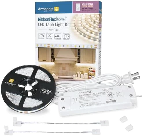 RibbonFlex Home 24V RGB+W Hardwire LED Strip Light Kit, Multicolor, 16 ft — LED Strip Lights, Armacost Lighting