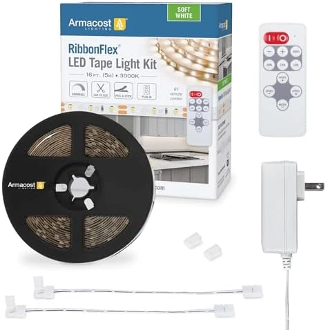 RibbonFlex Home 24V RGB+W Hardwire LED Strip Light Kit, Multicolor, 16 ft — LED Strip Lights, Armacost Lighting