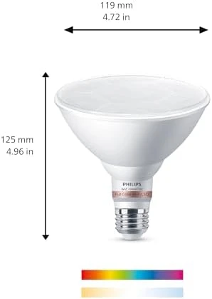 Smart 120W PAR38 Color LED Light Bulb 2-Pack — Smart Light Bulb, Philips