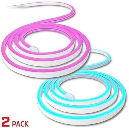 Smart 2pk Neon LED Light Strips, 20 Ft RGBW Wi-Fi LED Rope Light — LED Strip Lights, Energizer