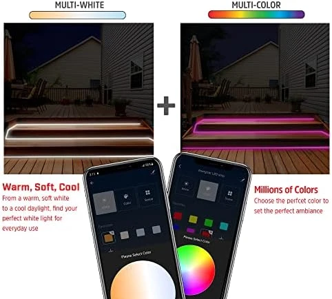 Smart 2pk Neon LED Light Strips, 20 Ft RGBW Wi-Fi LED Rope Light — LED Strip Lights, Energizer