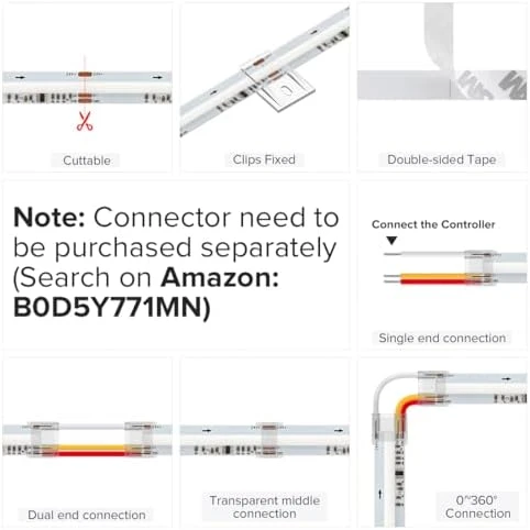 Smart IC RGB FCOB COB LED Strip — LED Strip Lights, BTF-LIGHTING