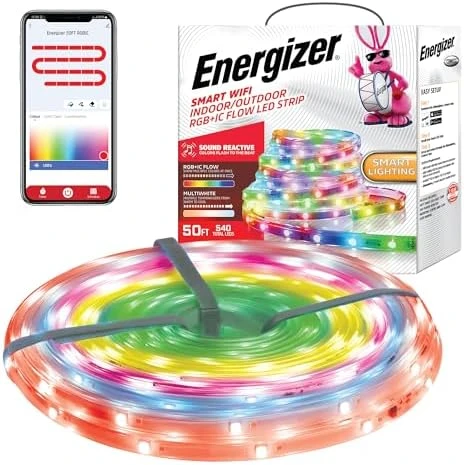 Smart LED Light Strip 50 Foot — LED Strip Lights, Energizer