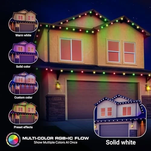 Smart Permanent Outdoor Lights, 100ft — LED Strip Lights, MONSTER