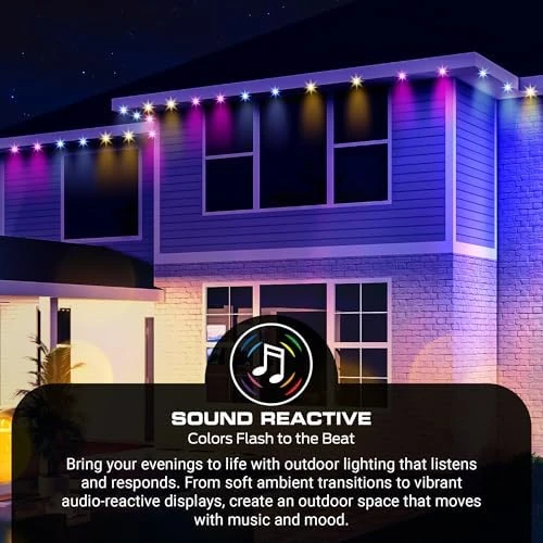 Smart Permanent Outdoor Lights, 100ft — LED Strip Lights, MONSTER