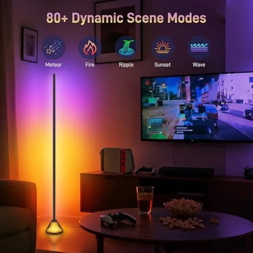 Smart RGB Corner Floor Lamp — LED Strip Lights, NAHIPO