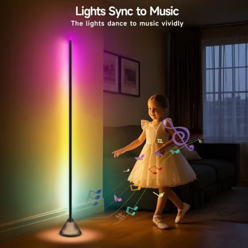 Smart RGB Corner Floor Lamp — LED Strip Lights, NAHIPO