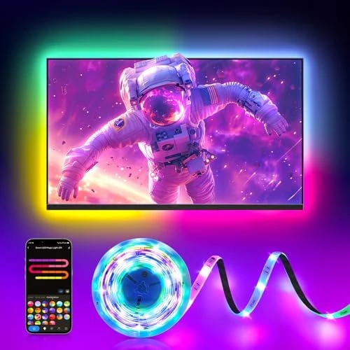 Smart RGB+IC LED Strip Lights with App and Music Sync — LED Strip Lights, Pak