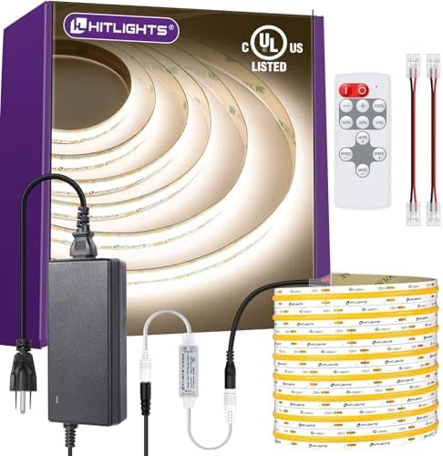 White COB LED Strip Lights 5000K — LED Strip Lights, HitLights