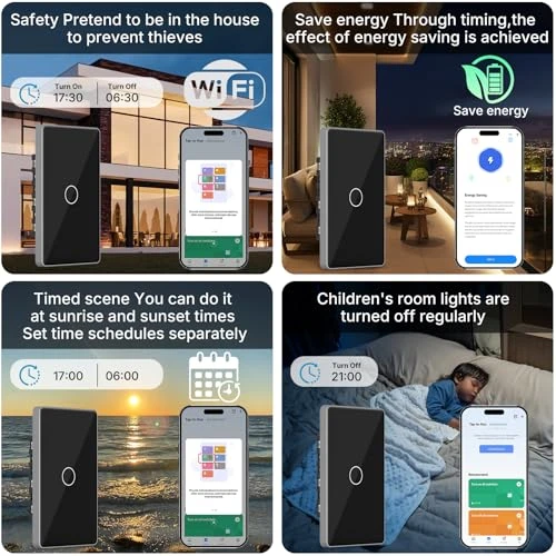2nd Generation WiFi Smart Touch Wall Light Switch — Smart Switch, Aeoliss