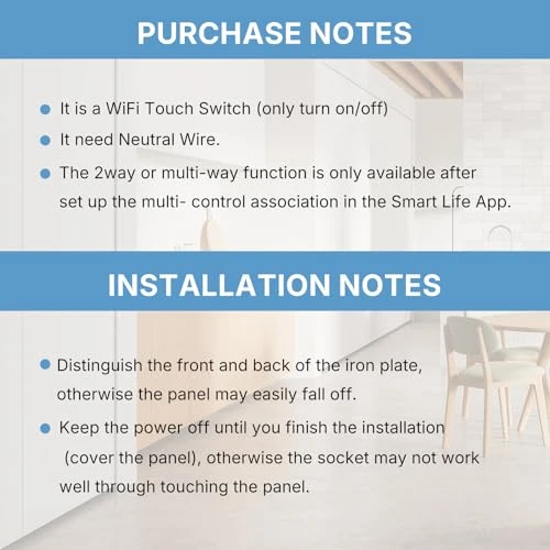 2nd Generation WiFi Smart Touch Wall Light Switch — Smart Switch, Aeoliss