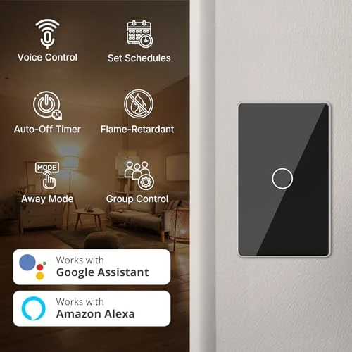 2nd Generation WiFi Smart Touch Wall Light Switch — Smart Switch, Aeoliss