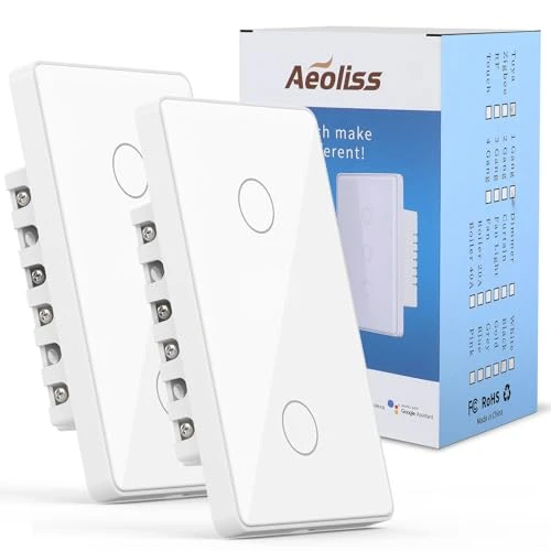 2nd Generation WiFi Smart Touch Wall Light Switch — Smart Switch, Aeoliss
