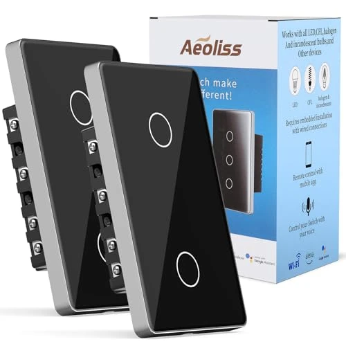 2nd Generation WiFi Smart Touch Wall Light Switch — Smart Switch, Aeoliss