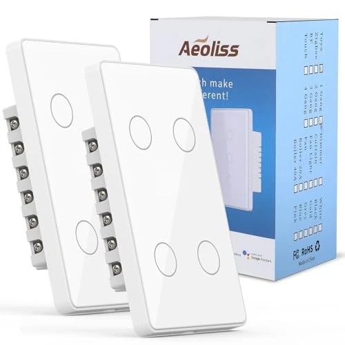 2nd Generation WiFi Smart Touch Wall Light Switch — Smart Switch, Aeoliss
