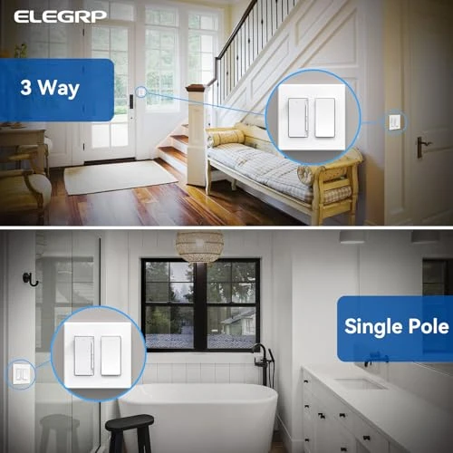 Digital Slide Dimmer Light Switch with Wallplate — Smart Switch, ELEGRP