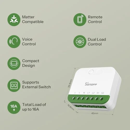 Mini Duo Smart Switch, 2-Channel — Smart Switch, Sonoff