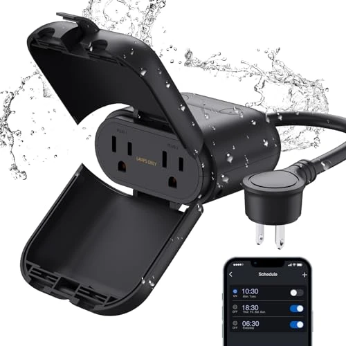 Outdoor Smart Dimmer Plug with 2 Individually Sockets — Smart Plug, ELEGRP