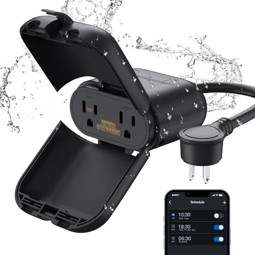 Outdoor Smart Dimmer Plug with 2 Individually Sockets — Smart Plug, ELEGRP
