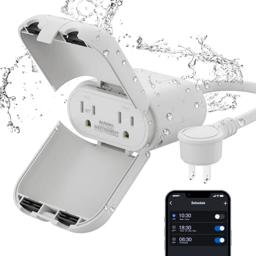 Outdoor Smart Dimmer Plug with 2 Individually Sockets — Smart Plug, ELEGRP
