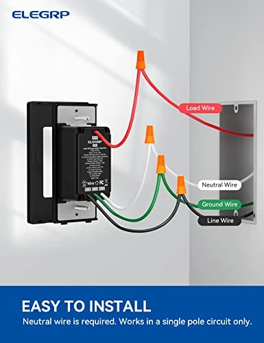Single Pole Smart Dimmer Light Switch — Smart Switch, ELEGRP