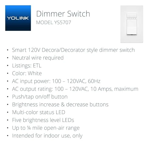 Smart Dimmer Switch — Smart Switch, YoLink
