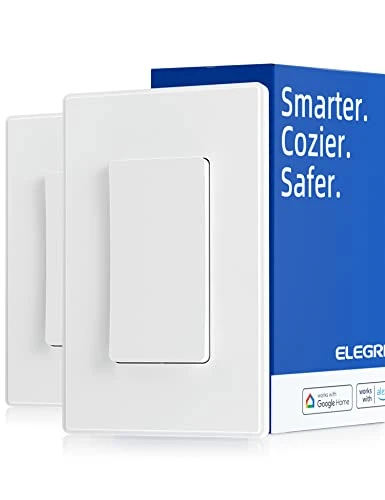 Smart Light Switch, 2.4GHz Wi-Fi, White — Smart Switch, ELEGRP