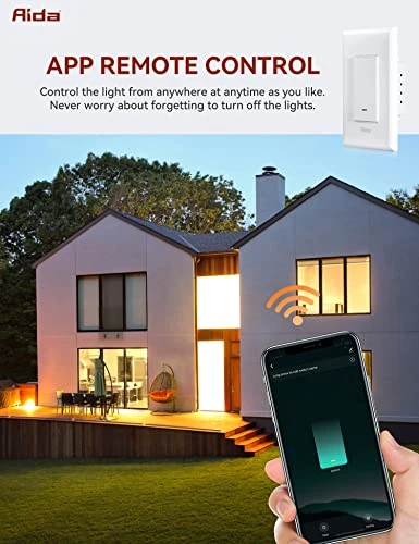 Smart Light Switch, 3 Way WiFi Smart Switch — Smart Switch, AIDA