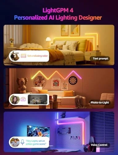 Smart RGB Wall Lights for Christmas Decorations — LED Strip Lights, Lepro