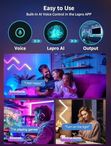 Smart RGB Wall Lights for Christmas Decorations — LED Strip Lights, Lepro