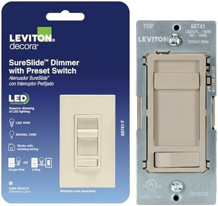 SureSlide LED Advanced Dimmer Switch — Smart Switch, Leviton