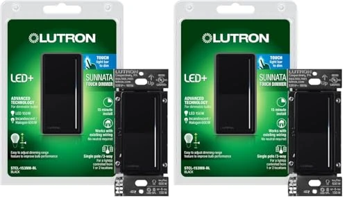 Touch Dimmer Light Switch with Wallplate — Smart Switch, Lutron