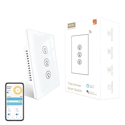 Triple Dimmer Switch for LED Lights — Smart Switch, MOES