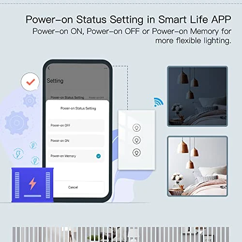 Triple Dimmer Switch for LED Lights — Smart Switch, MOES