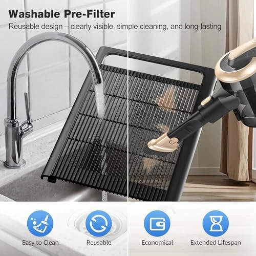 Air Purifier for Home Bedroom Large Room Up to 1,695 Ft² in 1 Hr, HEPA Air Cleaner with Washable Pre-Filter, AHAM... — Air Purifier, KNKA