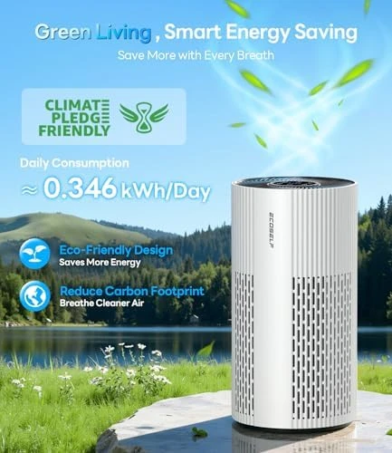 Air Purifier for Home Large Room Up to 1500 ft² with True HEPA Filter — Air Purifier, ECOSELF