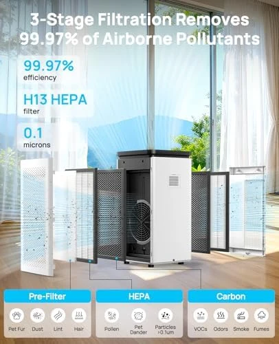 Air Purifier for Home Large Rooms up to 3500 sq ft — Air Purifier, SIESEAN