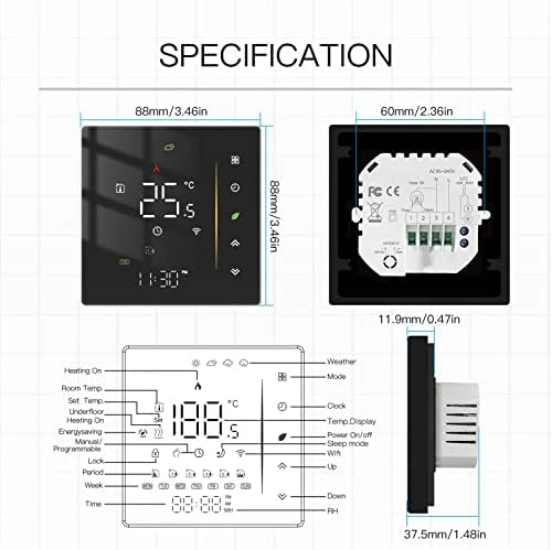 Professional WiFi Programmable Smart Thermostat — Smart Thermostat, Marhynchus